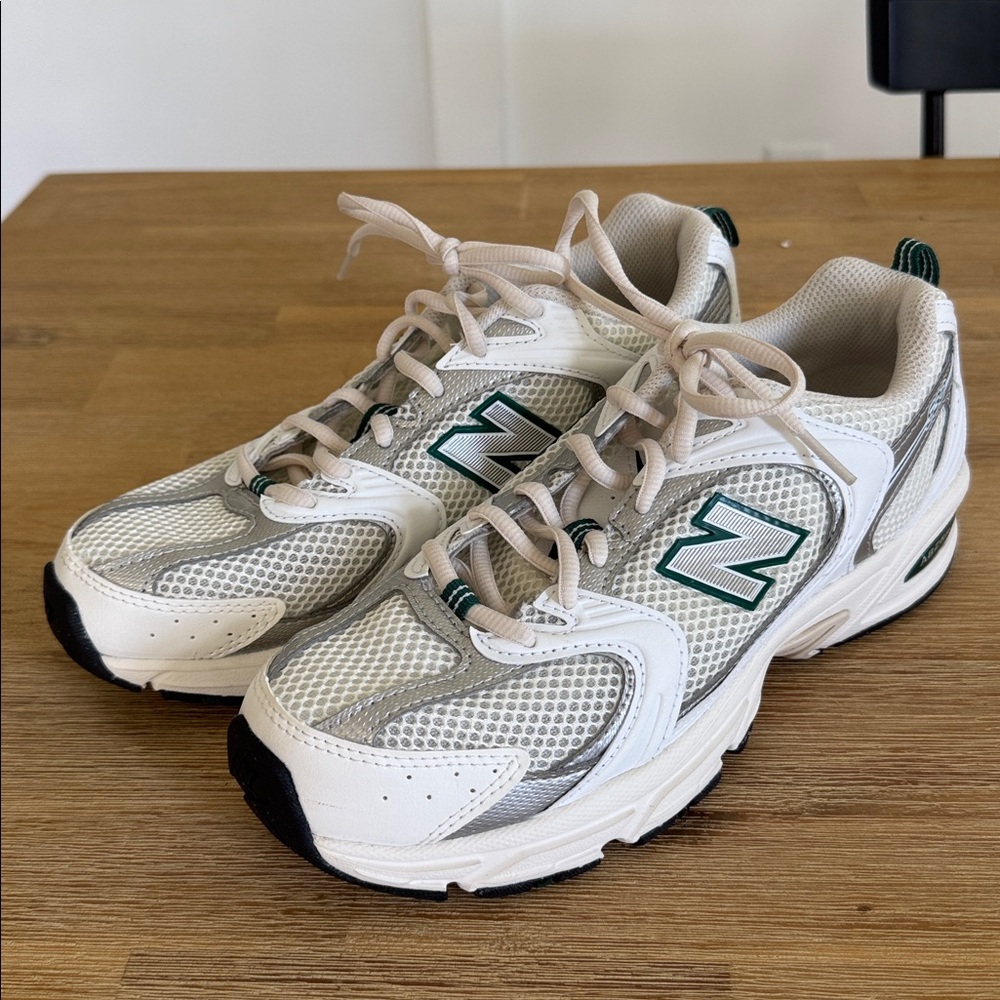 New Balance White and Gray Athletic Shoes
